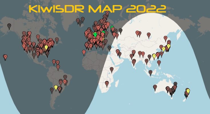 KiwiSDR Map of Radio Servers World wide